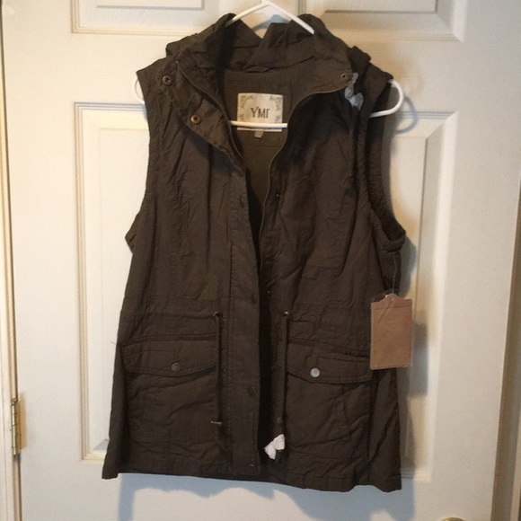 YMI Jackets & Blazers - BNWT YMI XL Army Green Utility Vest
